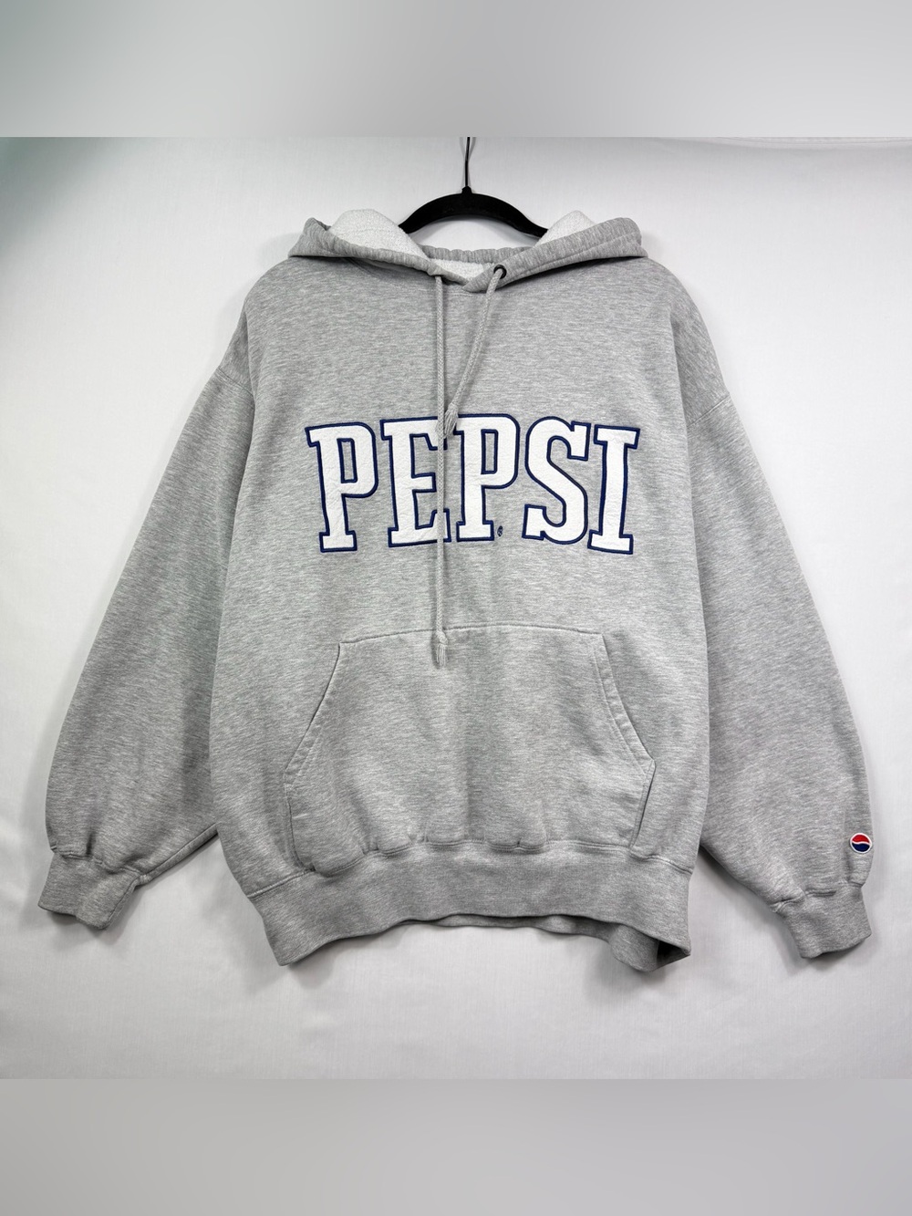 90s Pepsi Nothing Else Is Pepsi Gray Pullover Hooded VTG Sweatshirt Mens Size XL